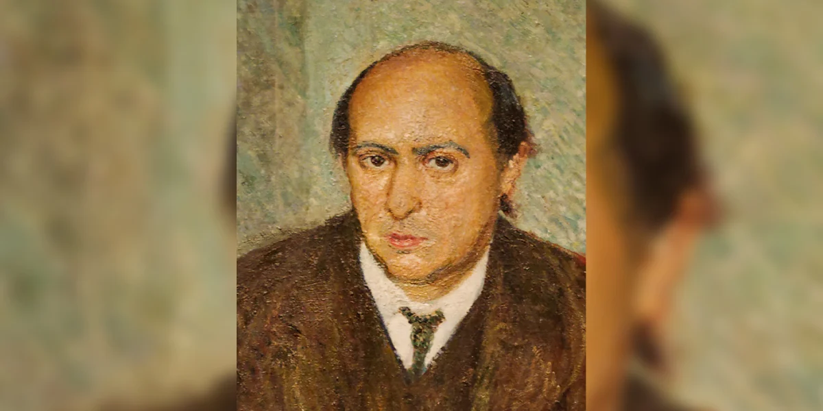 Arnold Schönbert am Porträt vum Richard Gerstl (Foto: Wikimedia commons)